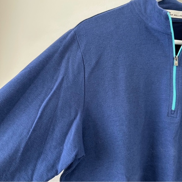 Peter Millar Quarter Zip Mens Small Sweater Sweatshirt Pima Cotton Modal Alpaca - Picture 10 of 14